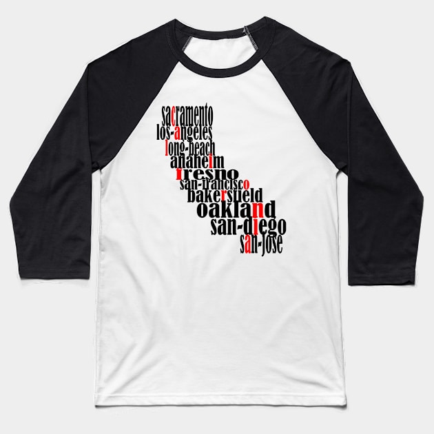 california Baseball T-Shirt by denip